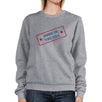 Born In The USA Unisex Graphic Sweatshirt Gray Round Neck Pullover