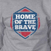 Home Of The Brave Unisex Graphic Sweatshirt Gray Crewneck Pullover