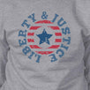 Liberty & Justice Unisex Graphic Sweatshirt Grey Crewneck Pullover