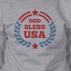 God Bless USA Unisex Graphic Sweatshirt Grey Round Neck Pullover