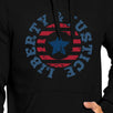 Liberty & Justice Unisex Graphic Hoodie Black Crewneck Pullover Top