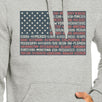 50 States Us Flag Unisex Grey Hoodie Crewneck Pullover Graphic Top