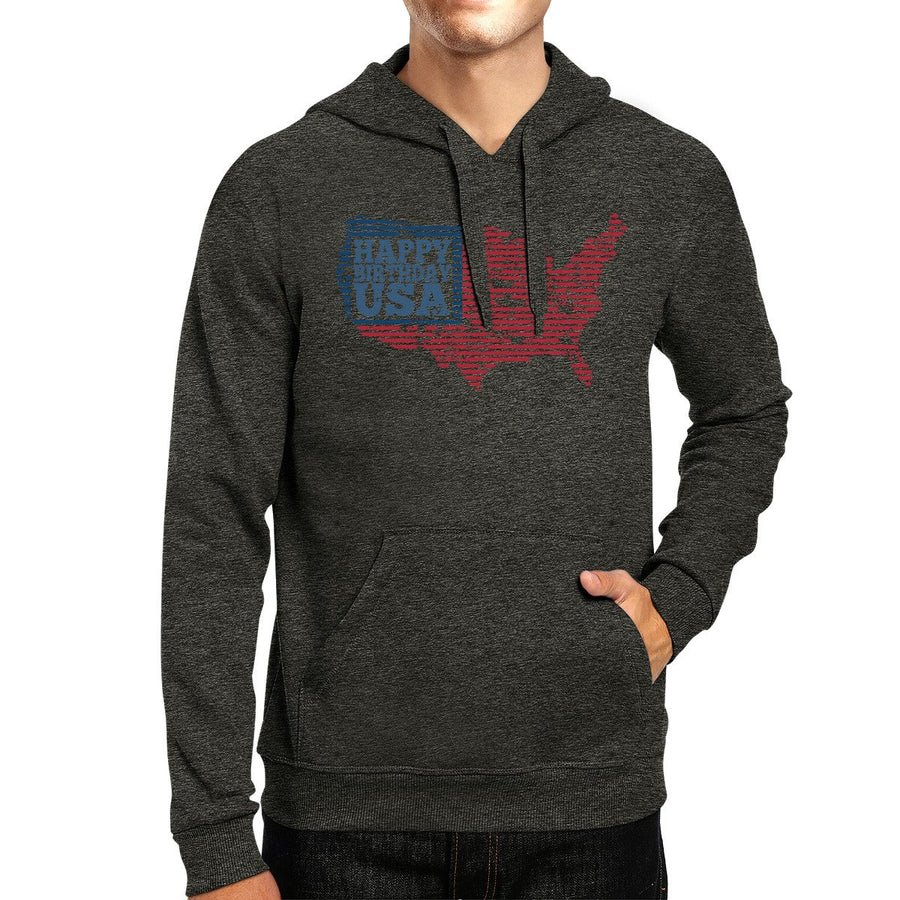 Happy Birthday USA Unisex Dark Gray Hoodie Crewneck Pullover Fleece