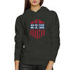 American Warrior Unisex Graphic Hoodie Gift Dark Grey Crewneck Top