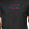 Land Of The Free American Flag Shirt Mens Black Graphic T-Shirt