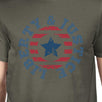 Liberty & Justice American Flag Shirt Men Dark Gray 4th Of July Tee