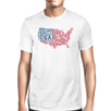 Happy Birthday USA American Flag Shirt Mens White Graphic T-Shirt