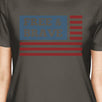 Free Brave US Flag American Flag Shirt Womens Dark Gray Graphic Tee