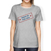 Born In The USA American Flag Shirt Womens Gray Graphic Tee Shirt