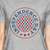 Independence Day American Flag Shirt Womens Grey 4th Of July Tee