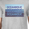 Oceanholic Mens Gray Graphic Tee Lightweight Tropical Design Tee