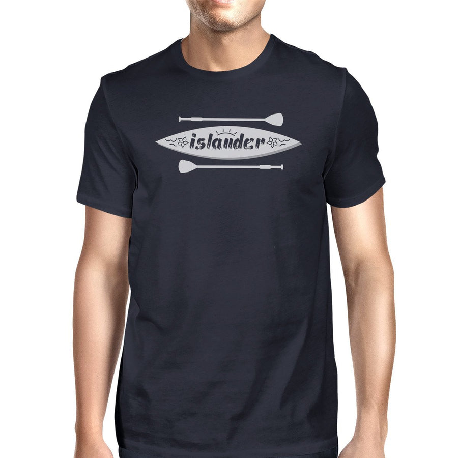 Islander Paddle Board Design Mens Navy Tee Crew Neck Summer Tee