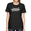 Islander Paddle Board Design Womens Black Tee Crew Neck Summer Tee