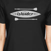 Islander Paddle Board Design Womens Black Tee Crew Neck Summer Tee