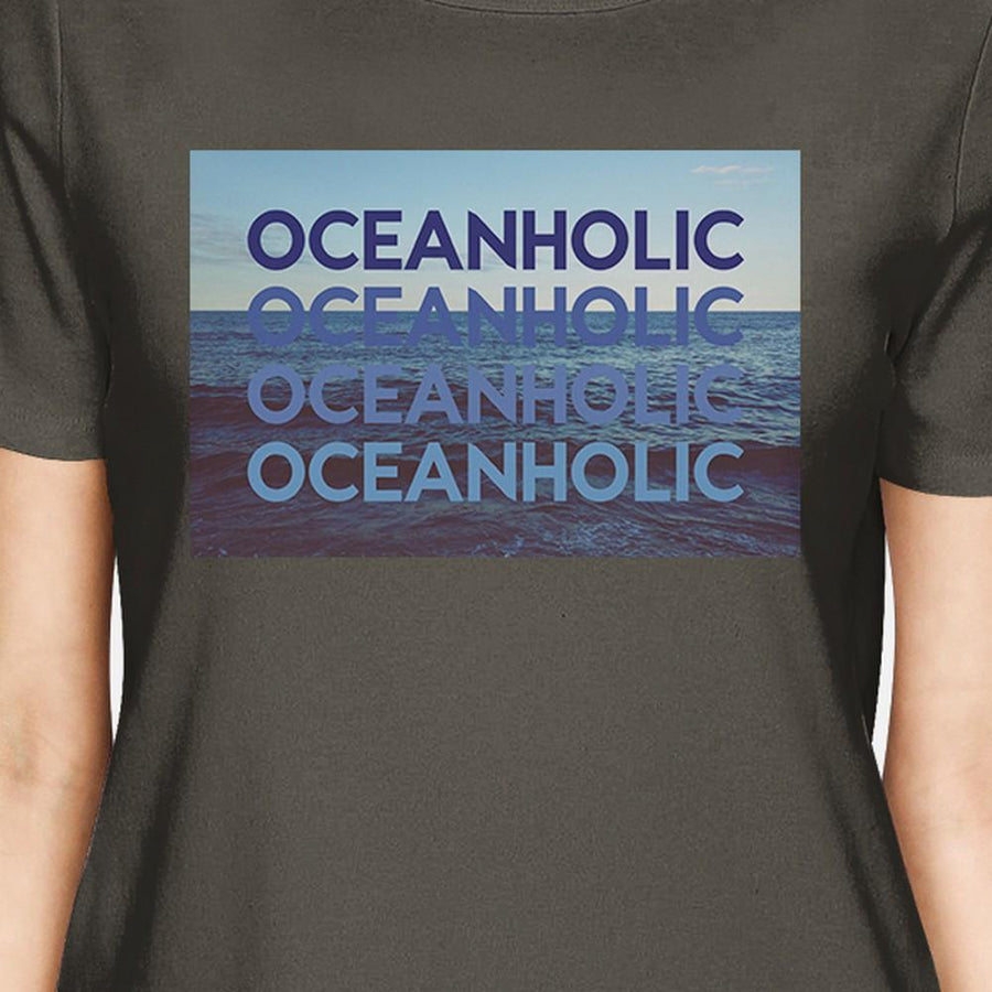 Ocean Holic Womens Short Sleeve Graphic T-Shirt Cotton Round Neck