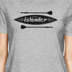 Islander Paddle Board Design Womens Grey Tee Crew Neck Summer Tee