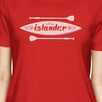 Islander Womens Red Paddle Board Graphic T-Shirt Round Neck Cotton