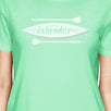 Islander Womens Mint Paddle Board Graphic T-Shirt Round Neck Cotton