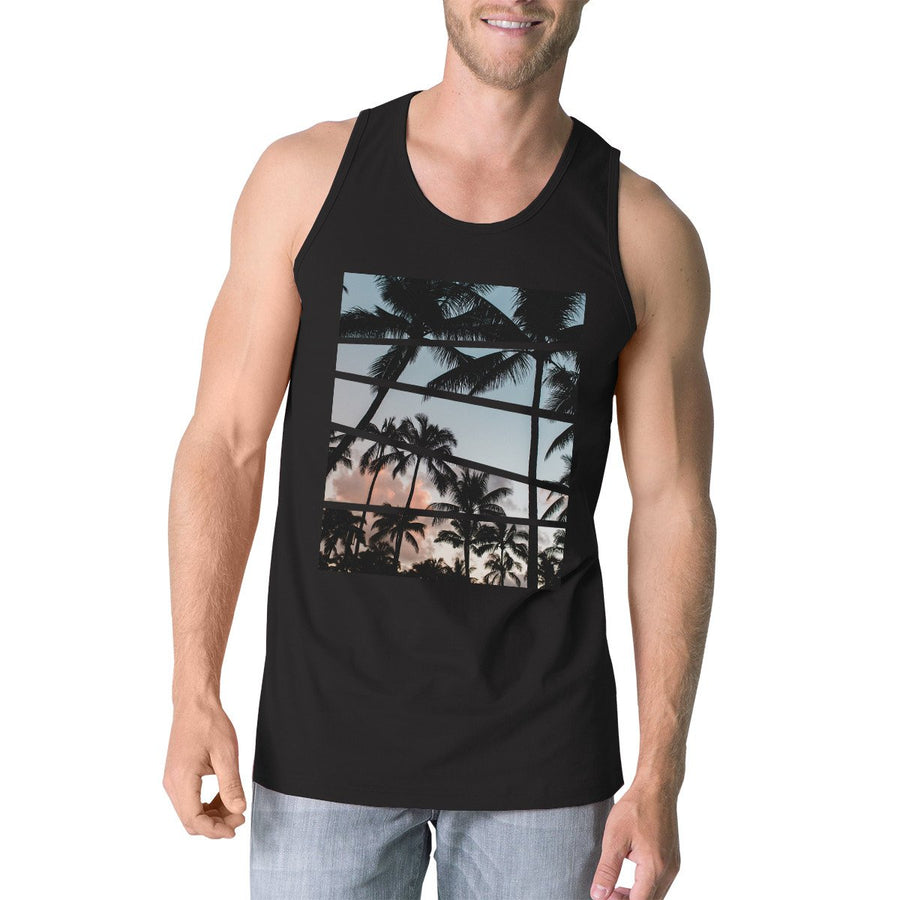 Palm Trees California Sunset Photography Mens Sleeveless Tee Shirt