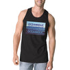 Ocean Holic Mens Black Graphic Tanks Lightweight Tropical Design