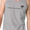 California Dreaming Mens Grey Sleeveless Lightweight Cotton Tanks