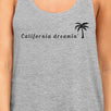 California Dreaming Womens Grey Sleeveless Lightweight Cotton Tank