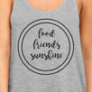 Food Friends Sunshine Womens Graphic Design Sleeveless Summer Shirt