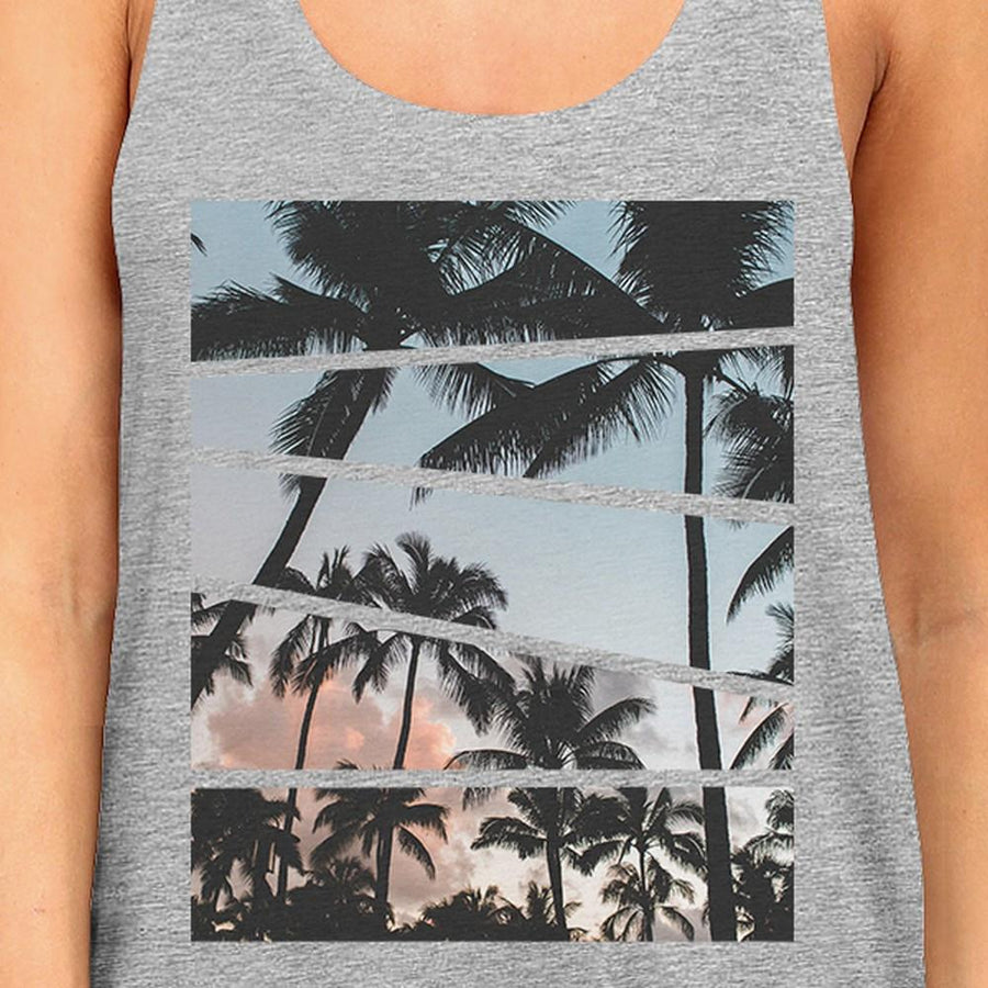 Palm Trees California Sunset Photography Womens Sleeveless Tank Top