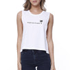 California Dreaming Womens White Crop Tee Round Neck Line Cotton