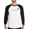 California Dreaming Baseball Shirt For Men Cotton 3/4 Sleeve Raglan