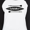 Islander Paddle Board Womens Cotton Baseball Shirt Crewneck Raglan