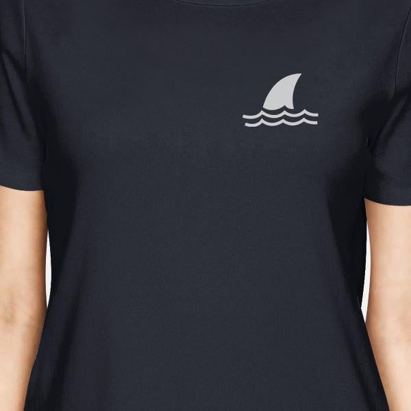 Mini Shark Navy Womens Lightweight Summer Short Sleeve Tee Gifts