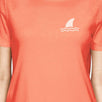 Mini Shark Peach Womens Short Sleeve Tshirt Funny Design Cotton Tee