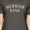 Mermaid Gang Dark Grey Womens Lightweight Summer Graphic T-Shirt