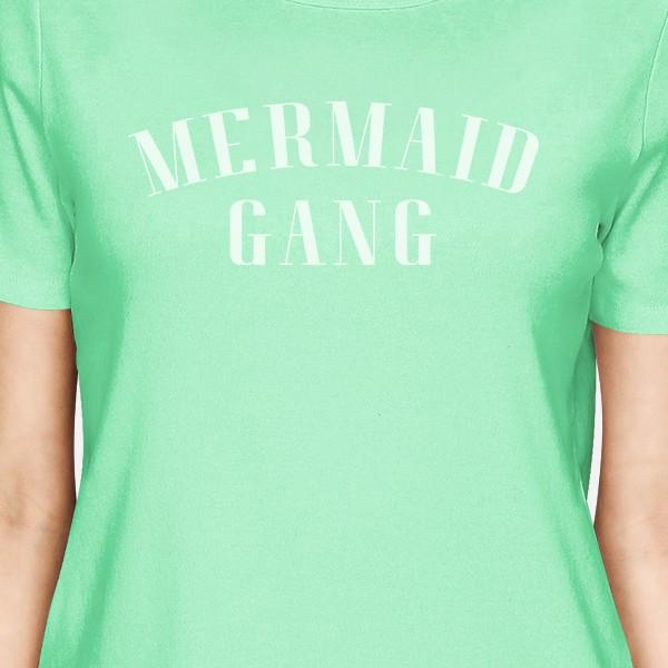 Mermaid Gang Mint Womens Light Material Summer Short Sleeve Shirt