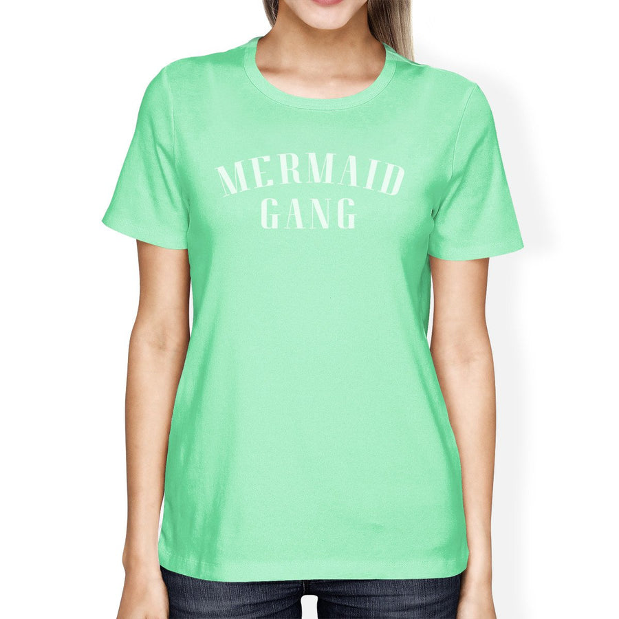 Mermaid Gang Mint Womens Light Material Summer Short Sleeve Shirt