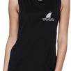 Mini Shark Black Womens Lightweight Cool Summer Muscle Tank Top