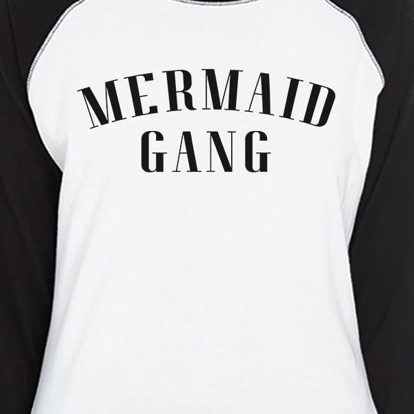 Mermaid Gang Womens 3/4 Sleeve Baseball Tee Cute Summer Graphic Tee