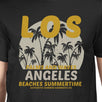 Los Angeles Beaches Summertime Mens Black Shirt