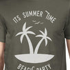 It's Summer Time Beach Party Mens Dark Grey Shirt