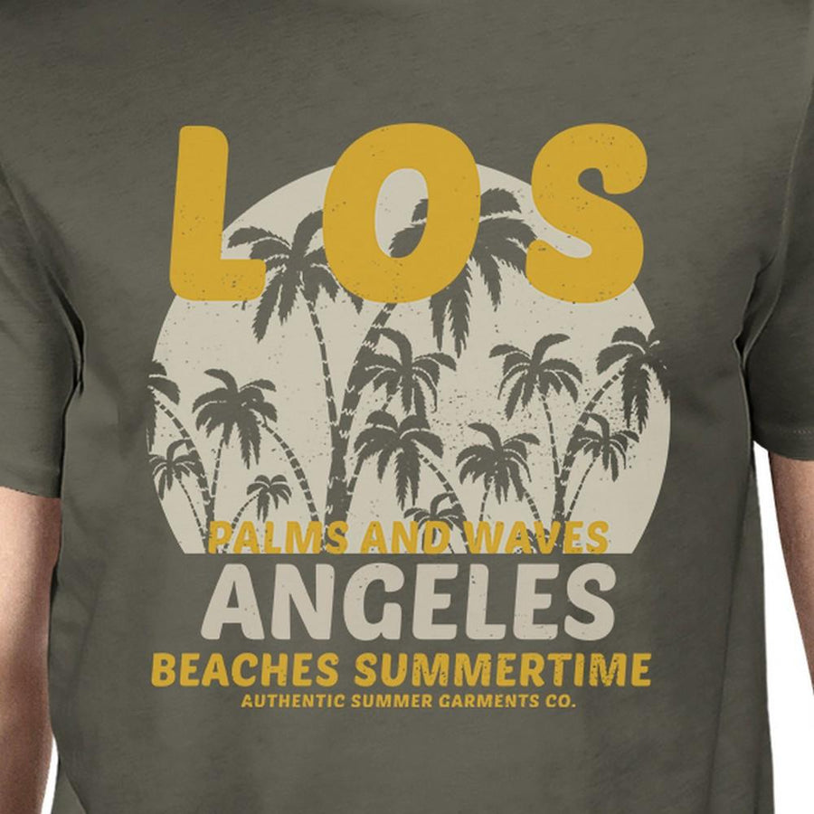 Los Angeles Beaches Summertime Mens Dark Grey Shirt