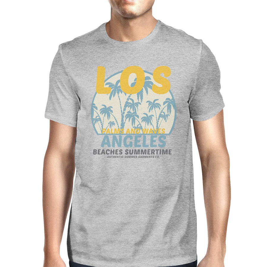 Los Angeles Beaches Summertime Mens Grey Shirt