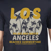 Los Angeles Beaches Summertime Mens Navy Shirt