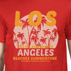 Los Angeles Beaches Summertime Mens Red Shirt