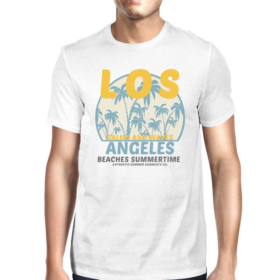 Los Angeles Beaches Summertime Mens White Shirt