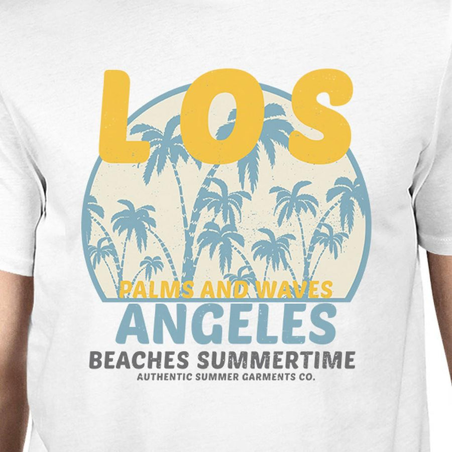 Los Angeles Beaches Summertime Mens White Shirt