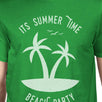 It's Summer Time Beach Party Mens Green Shirt