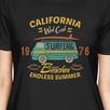 California Beaches Endless Summer Womens Black Shirt