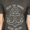 Enjoy The Summer Ocean Holiday Womens Dark Grey Shirt