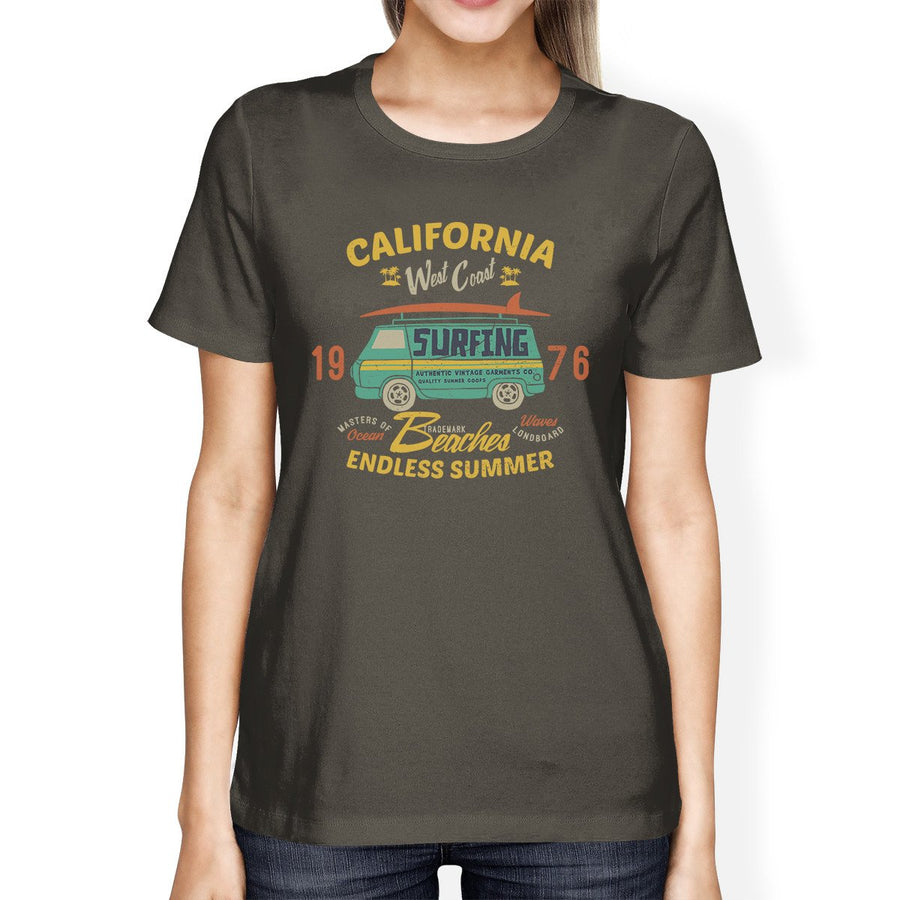 California Beaches Endless Summer Womens Dark Grey Shirt